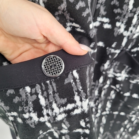 JOSEPH Ribkoff Black Grey white Coat Style blazer midi size 16 - Picture 8 of 10